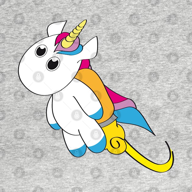 Unicorn Fly with Jetpack by HappyGiftArt